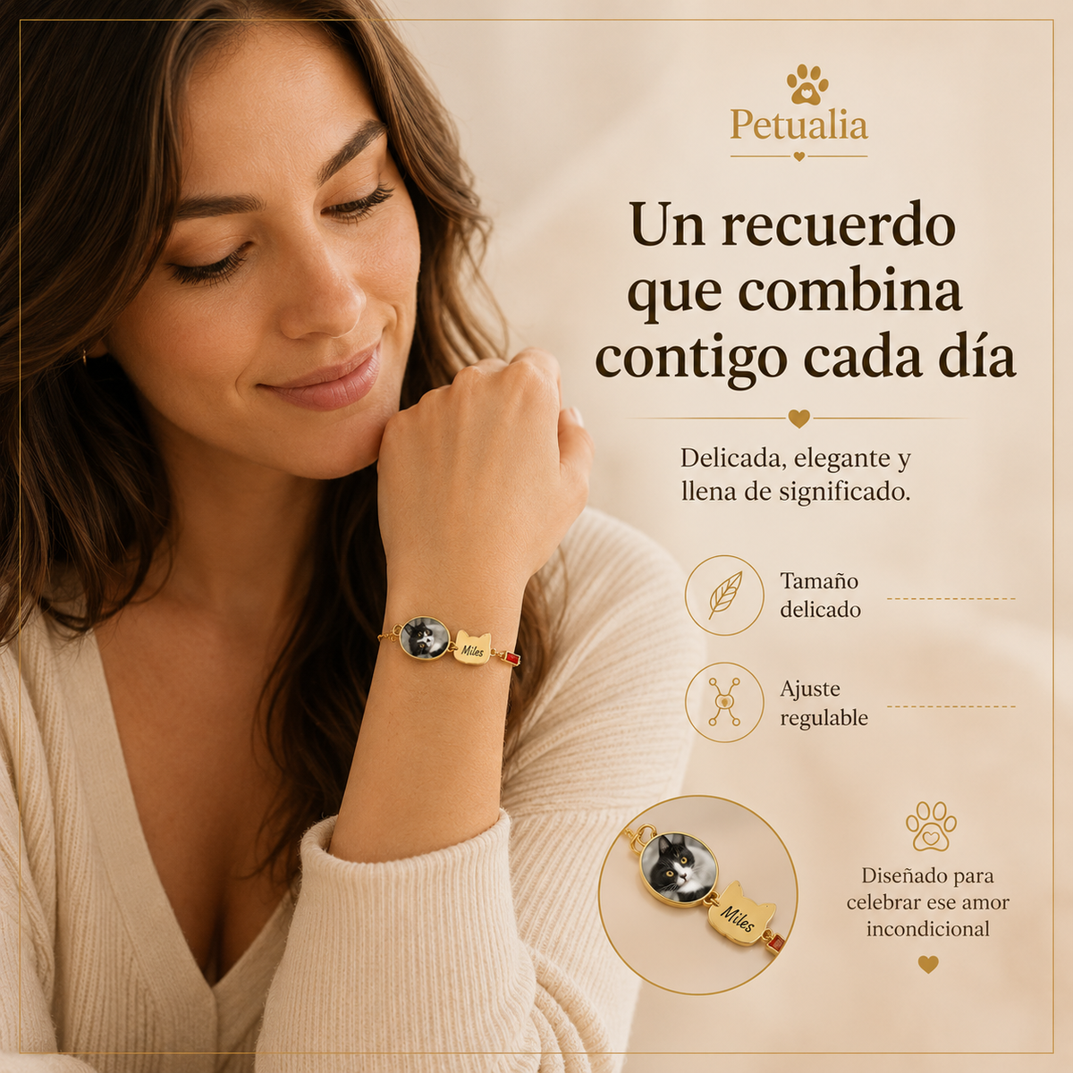 Pulsera Personalizada con Foto y Grabado