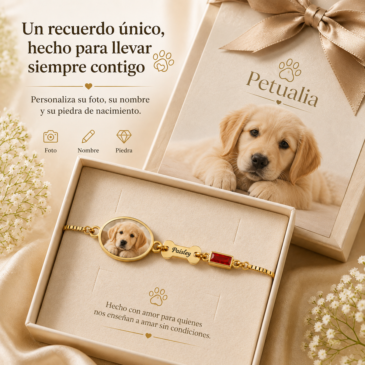Pulsera Personalizada con Foto y Grabado